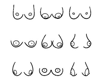 Sketch Boobies Svg - Etsy