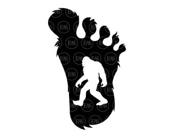 Yeti Svg, Big Foot Svg, Bigfoot Svg, Sasquatch Svg. Vector Cut file Cricut, Silhouette, Sticker, Decal, Vinyl, Pin, Pdf Png Dxf Eps.