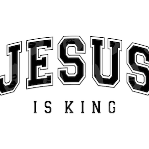 Jesús es Rey Svg, Jesús es Rey Png, Camisa de Jesús, Jesucristo, Fe sobre el Miedo, Creyente. Archivo de corte vectorial Cricut, Silueta.
