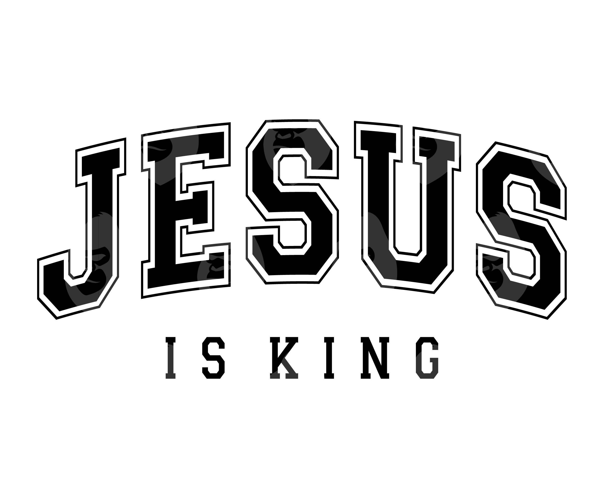 Jesus Is King Christian Iron On Vinyl Decal Transfers for T-shirts