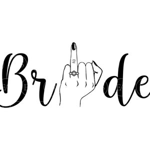 Sposa in formato Svg, matrimonio in formato Svg, sposa squadra in formato Svg, addio al nubilato in formato Svg. File di taglio vettoriale per Cricut, Silhouette, Adesivo, Stencil, Pin, Pdf Png Dxf Eps