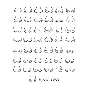 Hand Drawn Boobs Svg, Tits Svg, Breastcancer Svg, Feminist Svg, Boobies  Svg, Boob Svg, Boobs Svg Bundle, Boobs for Cricut, Women Body Svg 