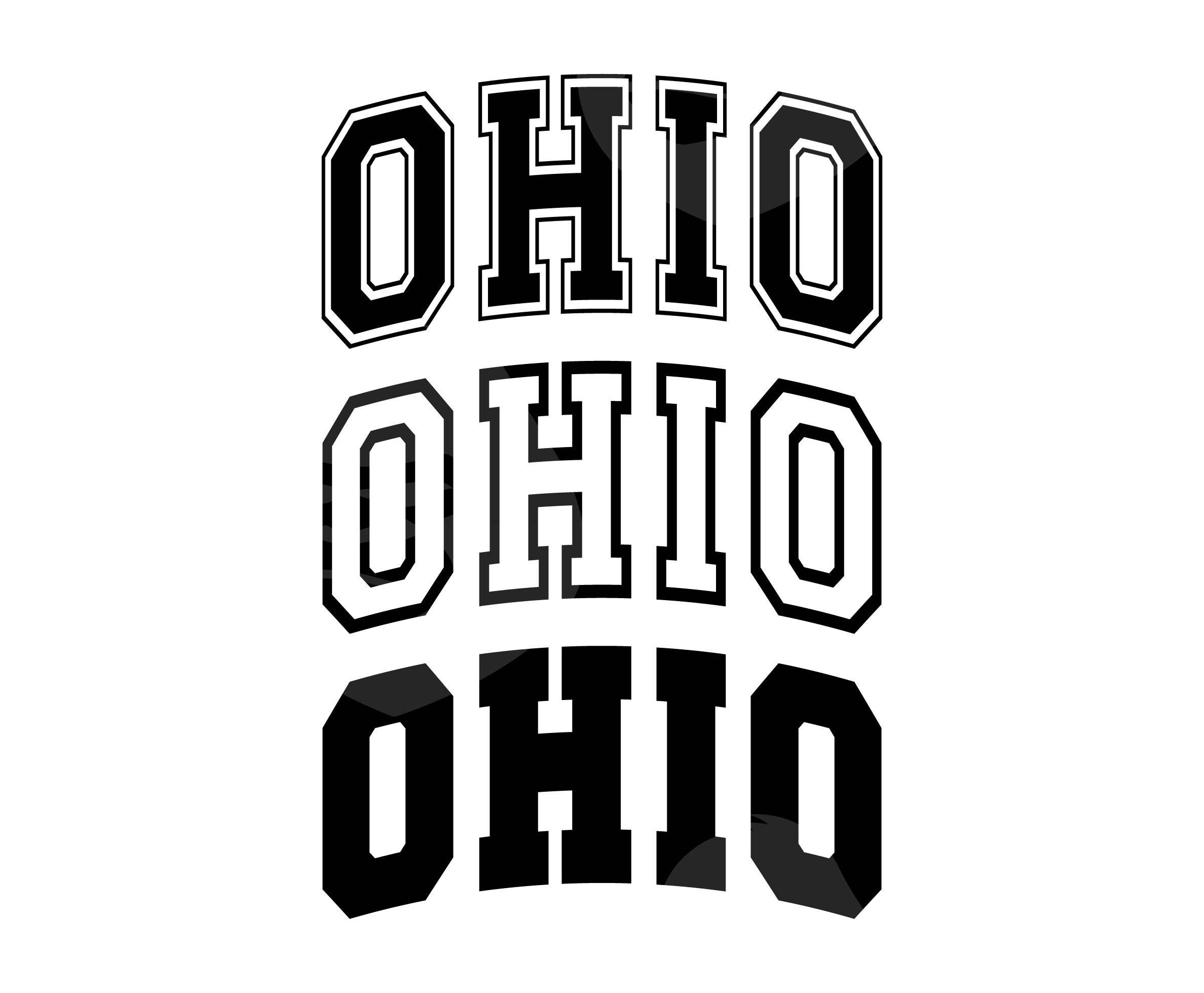 Ohio Text Icon Ohio Svg, Ohio Varsity Png, College Font, Arched Text, America State ...