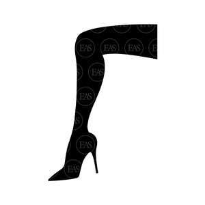 Frau Bein svg, High Heels svg, Stiletto Vektor geschnitten Datei für Cricut, Silhouette, Aufkleber, Aufkleber, Vinyl, Schablone, Pin, Pdf Png Dxf Eps
