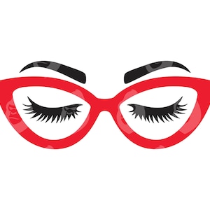 Lehrerin Wimpern mit Brille, Lehrerin Png, Lehrerleben, Vorschule, Kindergarten. Vektor-Schnittdatei Cricut, Silhouette.