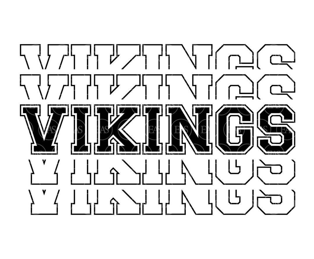 Stacked Vikings Svg, Go Vikings Svg, Run Vikings, Vikings Team Svg