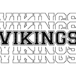 Gestapelte Wikinger SVG, Go Wikinger Schrift, Run Vikings, Wikinger Team SVG Vektor-Schnittdatei Cricut, Pdf Png Dxf Eps.