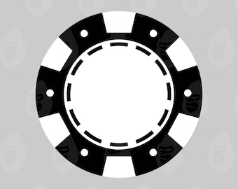Casino Chip Svg, Casino Chip Png, Casino Coin Svg, Poker, Roulette, Las Vegas. Vector Cut file Cricut, Silhouette, Sticker.