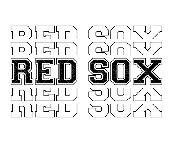 Stacked Red Sox Svg Go Red Sox Svg Run Red Sox Red Sox Team 