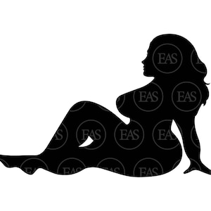 Thick Curvy Mudflap Girl Svg, Chubby Mudflap Girl Svg, Trucker Girl. Vector Cut file Cricut, Silhouette, Pdf Png Dxf Eps, Sticker, Decal.