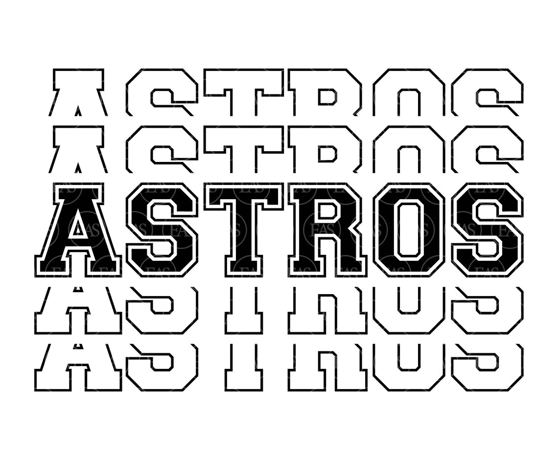 Stacked Astros Svg Go Astros Svg Run Astros Svg Astros Team - Etsy