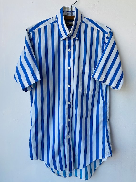 Vtg Neil Martin Striped Short Sleeve Boat Shirt