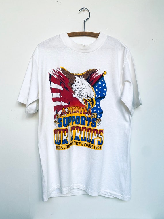 Vtg Eagle T-shirt/90s/Large/Operation Desert Storm