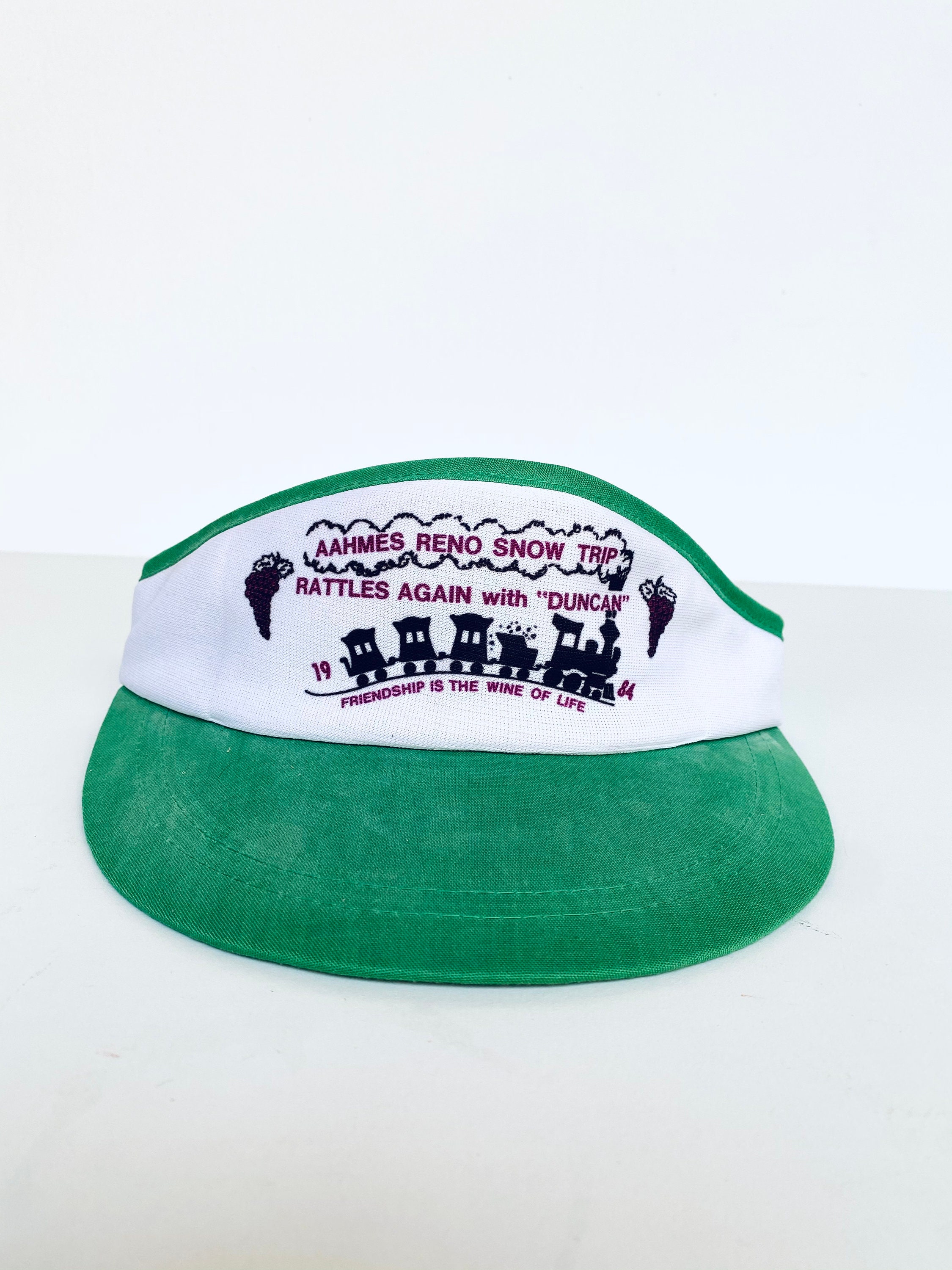 Vtg Green Poker Visor Reno Vtg Green Reno Golf Visor Vtg Green Etsy