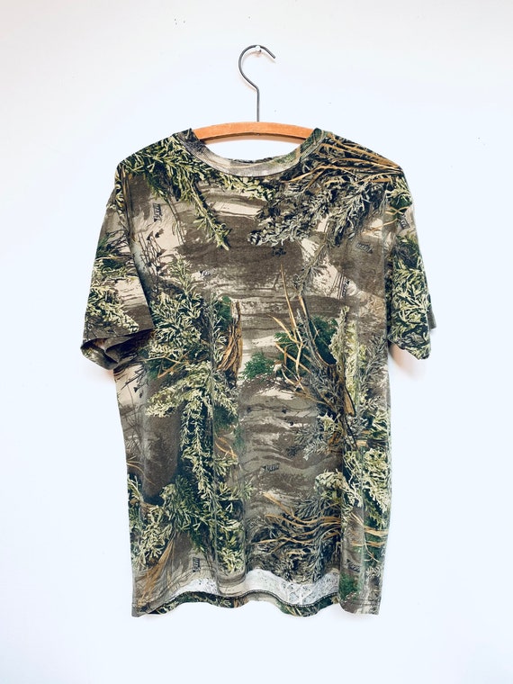 Vtg Camo T-Shirt/Camouflage/Sz Medium/Camo/Vtg Hun