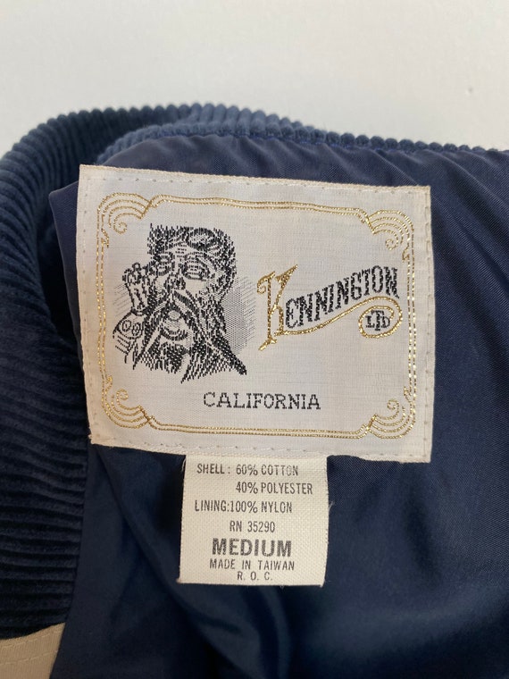 Vtg Kennington California Jacket/Brown/Navy/Cordu… - image 4