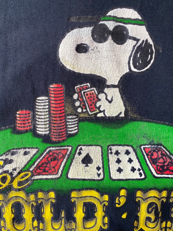 Vtg Snoopy T-shirt/Black/Medium/Peanuts/Rare/Grap… - image 3