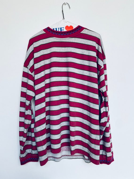 Vtg Long Sleeve Shirt/Striped/Sz L/Oasis Brand/ Lo
