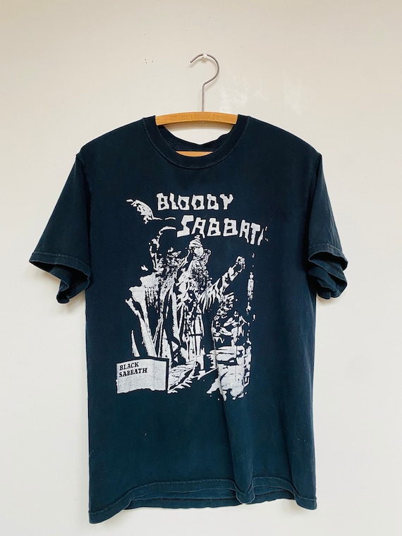 Vtg Black Sabbath T-Shirt/Sz Medium/Black/ Boot Le