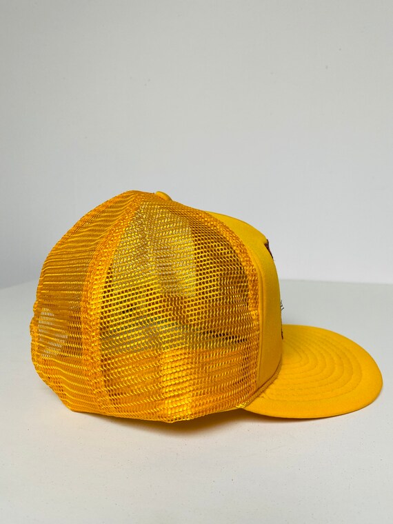 Vtg Yellow Trucker Hat/Red and Bank/Hunting Hat/Y… - image 4