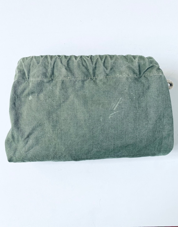 Vtg Duffle Bag/Military Canvas Bag/Green Canvas B… - image 6