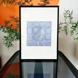 Gravur Linolschnitt / geometrische Muster / Innendekoration / Französisches Kunsthandwerk / Illustration / verschiedene Farben verfügbar