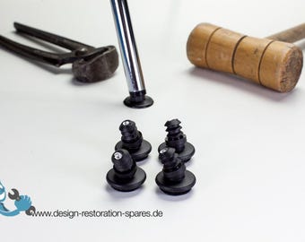Set di 4 piedini DX | Herman Miller | Vitra | Eames | Nero | Bianco | o Feltro