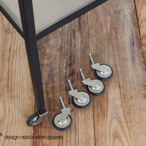 4 x Serving Cart Casters Wheels | Herbert Hirche | Christian Holzäpfel | Bremshey Dinett Gerlinol Cart Folding Trolley