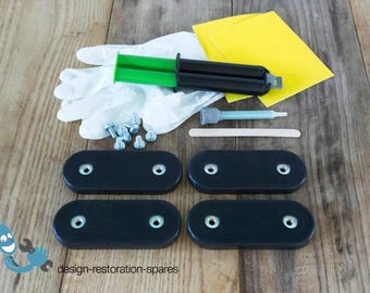 Amortiguadores de neopreno de repuesto para el reposabrazos de la silla Eames Lounge.