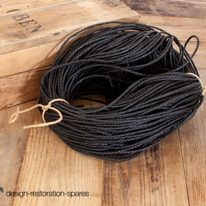 Danish Paper Cord No. 2 e.g. for Chair Model 71 N.O. Møller natural black 130m black 3,5mm