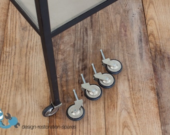 4 x Serving Cart Casters Wheels | Herbert Hirche | Christian Holzäpfel