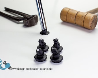 Set of 4 x DX Glides | Herman Miller | Vitra | Eames | Black | White | or Felt