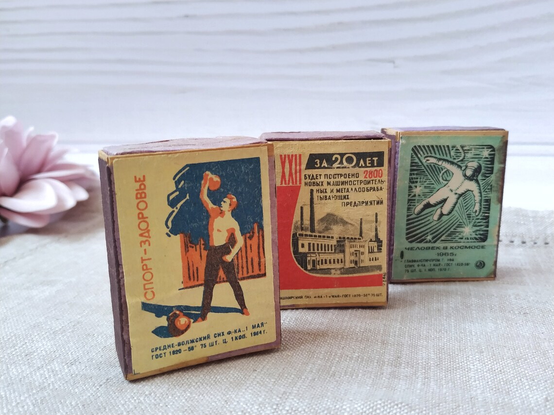 Matches box vintage Soviet matchboxes vintage matchboxes Etsy