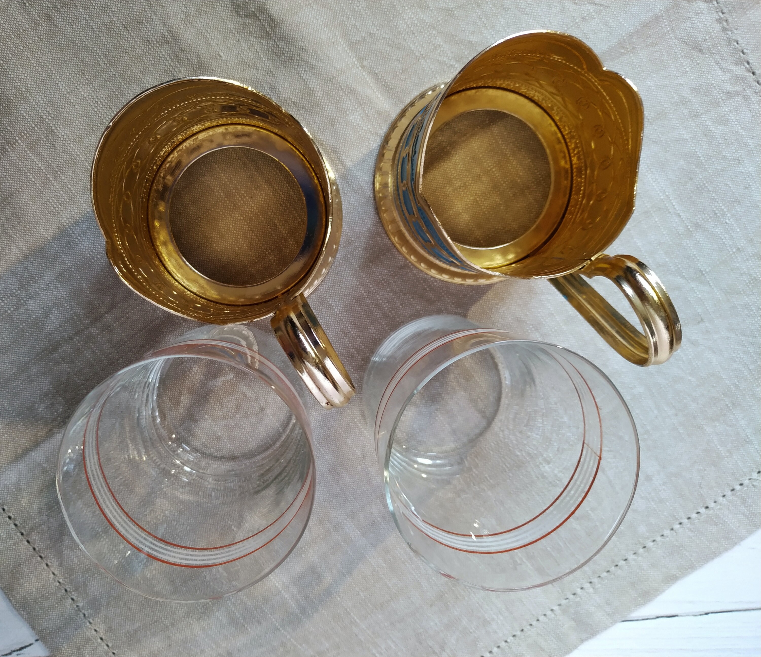 Vintage Soviet metal cup holder glass holder USSR Retro cup Etsy