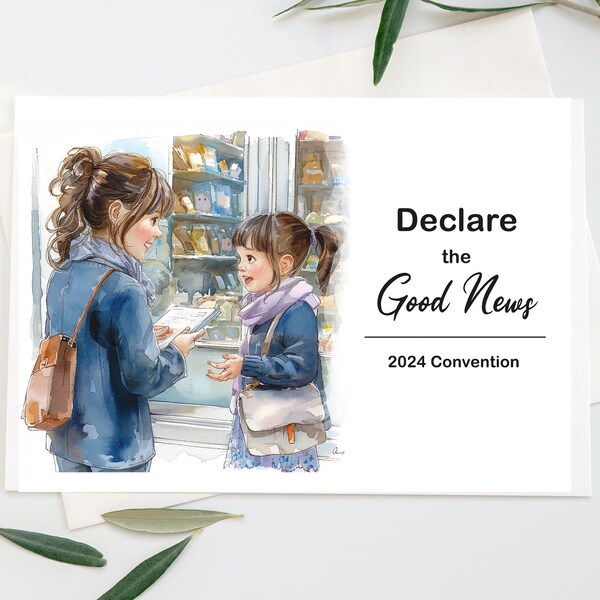 JW Convention 2024 printable card, A6 Card, 5,8x8,3 inch, Instant Download, jw baptism gift, gift for jw brother and sister