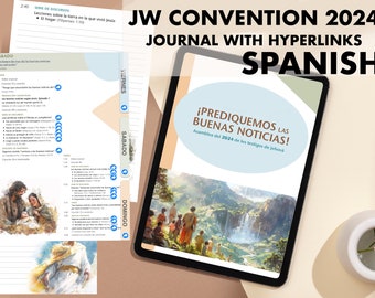 JW Spanish Convention 2024 Journal, JW NOTEBOOK, Instant Download, jw baptism gift, gift for jw brother and sister