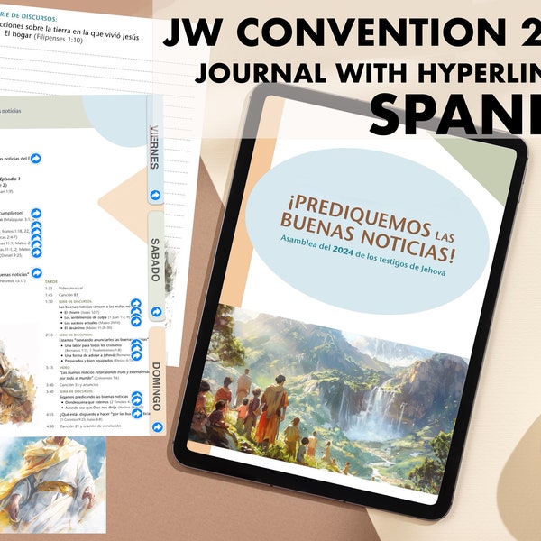 JW Spanish Convention 2024 Journal, JW NOTEBOOK, Instant Download, jw baptism gift, gift for jw brother and sister