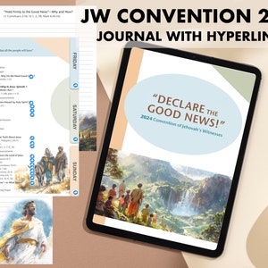 JW Convention 2024 Journal, JW NOTEBOOK, Instant Download, jw baptism gift, gift for jw brother and sister image 1