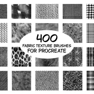 400 ProCreate-penselen met stoftextuur, penselen voor ProCreate