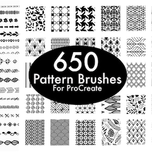 650 pinceles de patrones para ProCreate