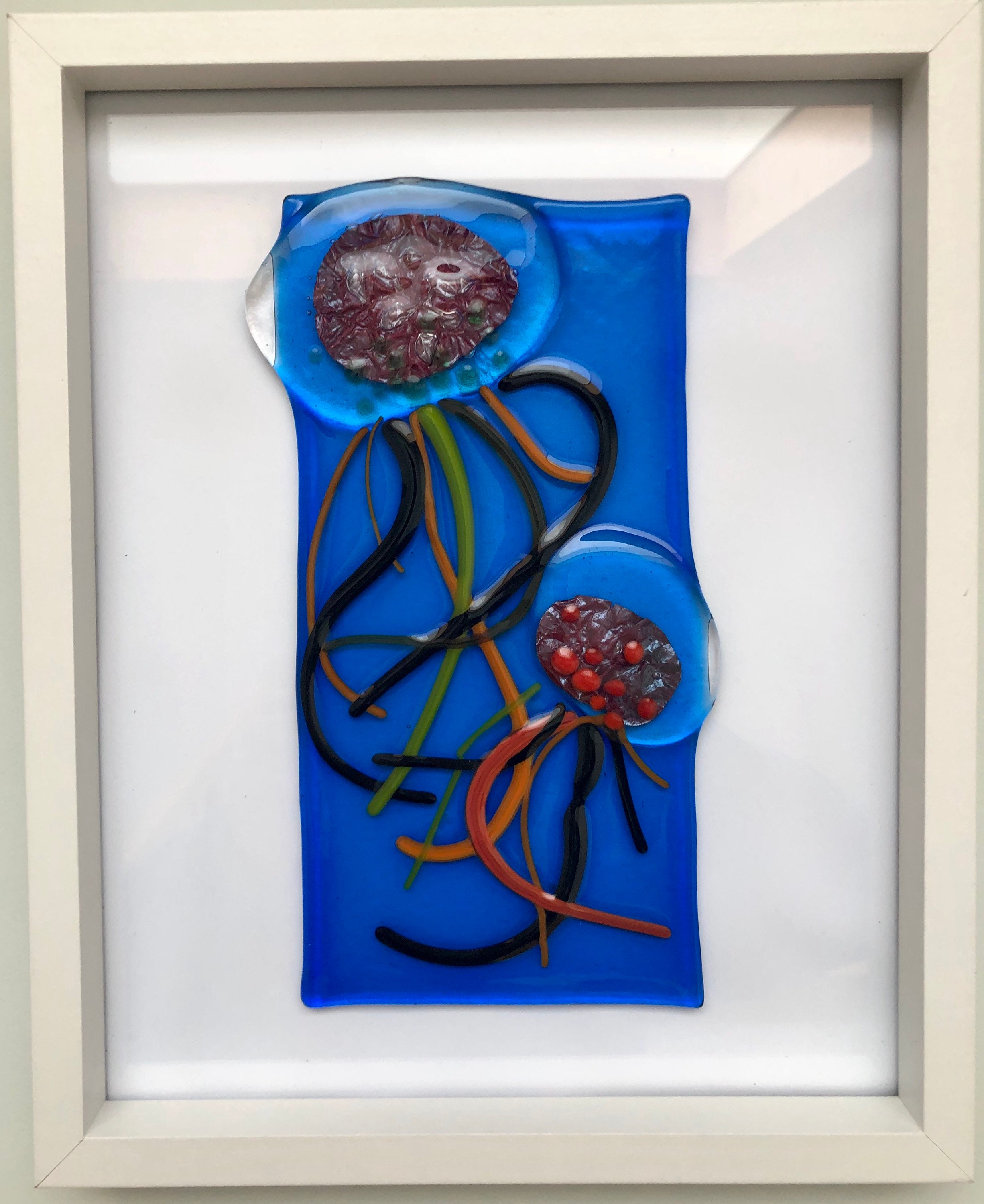 Fused glass jellyfish art Etsy