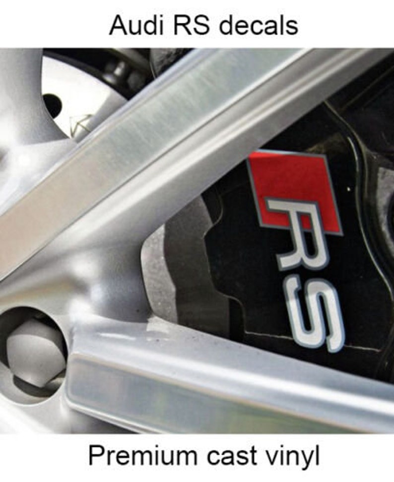 Set of 8 x Audi RS premium Brake Caliper Decal Stickers fits Etsy