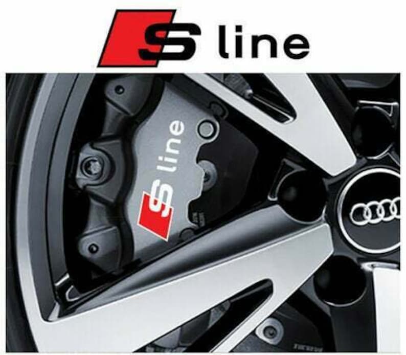 Set of 4 x Audi S Line Brake Caliper Decal Stickers fits S3 S4 Etsy
