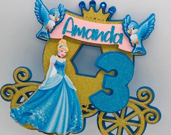 Cinderella Princess Cake Topper, Princess Party Theme, Disney Princess Birthday, Cinderella Princess Favors, Cinderella Princess Theme Party