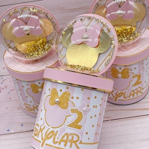Minnie Mouse Chips Can, Minnie Mouse Birthday, Minnie Mouse Favors, Minnie Mouse Party, M