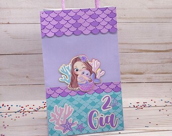 Mermaid Favor Bags, Mermaid Party Decor, Under the Sea Favors, Mermaid Birthday Party, Little Mermaid Party, Under the Sea Bags