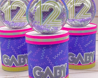 Neon Chips Can, Neon Birthday Party, Neon Glow Birthday, Neon Favors, Neon Theme Party, Neon Glow Party, Glow in the Dark Party, Glow Party