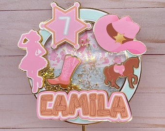 Cowgirl Cake Topper, Howdy Party, Cowgirl Party, Cowgirl Rodeo, Pink Boot, Disco Cowgirl, Rodeo Party, Pink Cowgirl, Cowgirl Theme Party