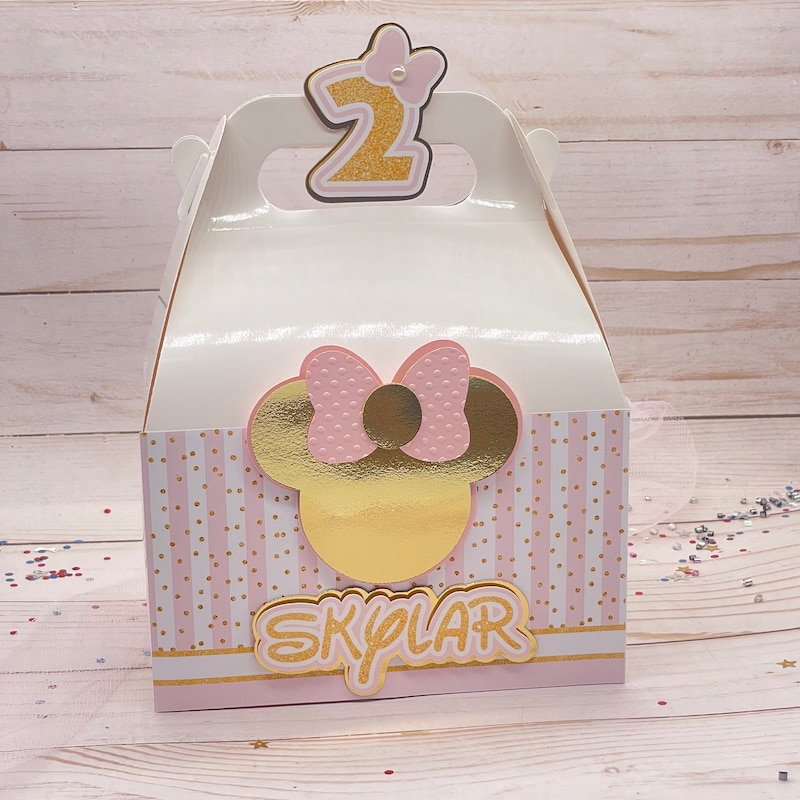 Minnie Mouse Favor Boxes Personalized - Etsy