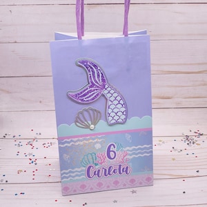 Mermaid Favor Bags, Mermaid Party Decor, Under the Sea Favors, Mermaid Birthday Party, Little Mermaid Party, Under the Sea Bags